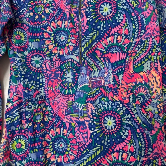 Lilly Pulitzer Skipper Popover Half Zip No Prob-Llama Print Womens Medium - Picture 4 of 8